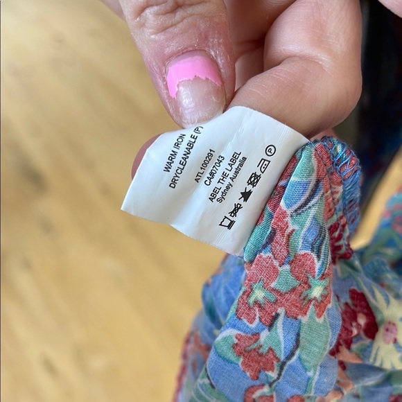 Blue Asymmetrical Smocked Sundress with ruffle - Picture 9 of 9